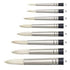 WN Artists' Oil Natural Bristle Brushes - Round LH #1-8 (Winsor & Newton)