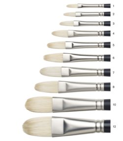 WN Artist's Oil Brush Filbert LH #1 (Winsor & Newton)