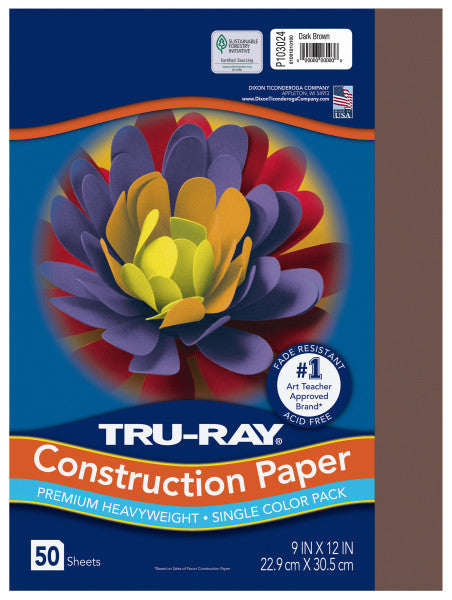TRU-RAY DARK BROWN (Pacon Construction Paper)